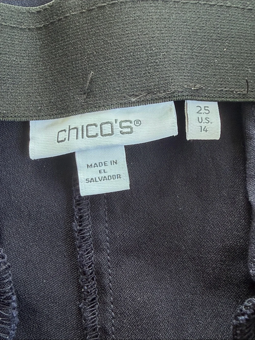 Chico's Wide Leg Ankle Pants with Decorative Nautical Gold Buttons